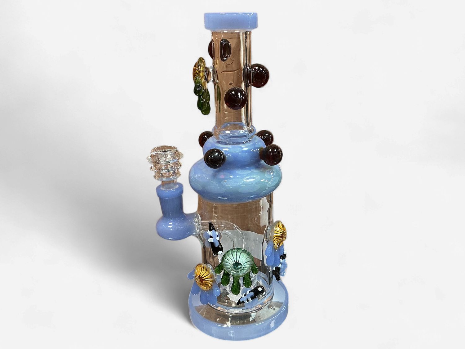 LIGHT BLUE MUSHROOM WATER PIPE LIGHT BLUE MUSHROOM WATER PIPE