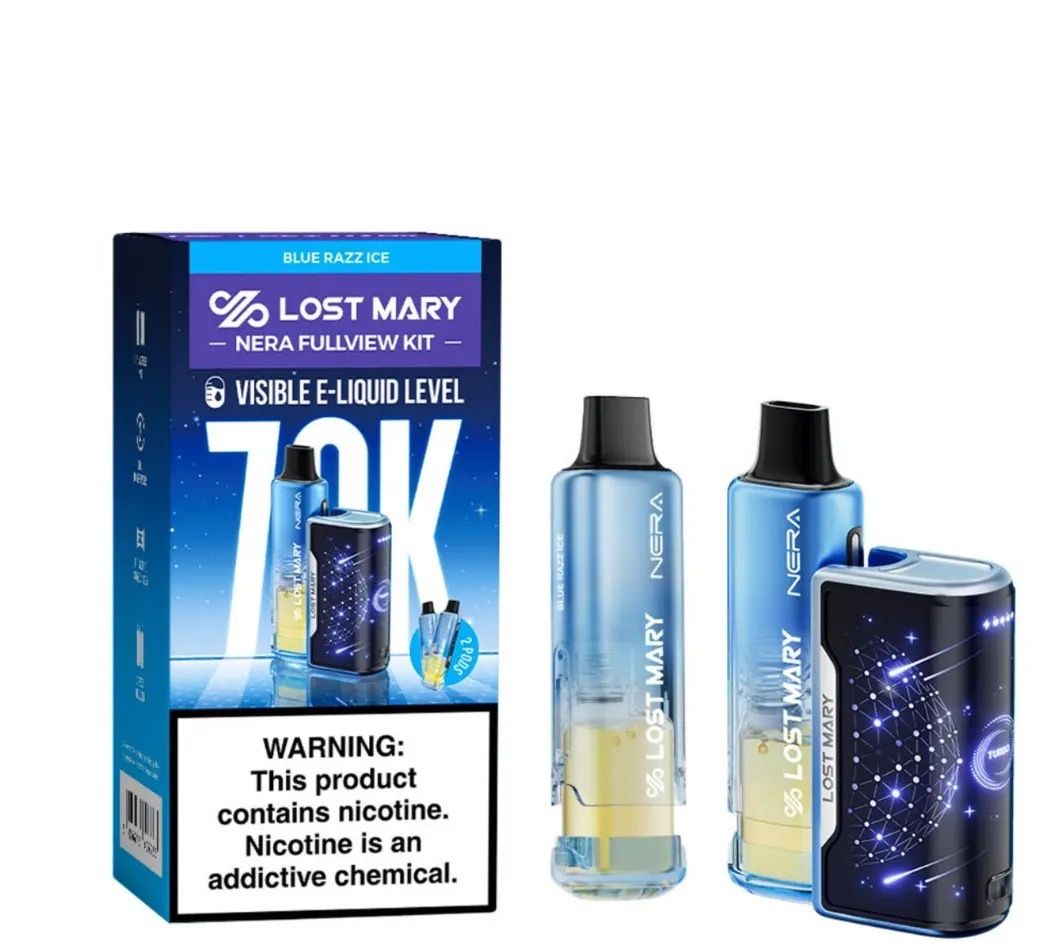 LOST MARY 70K FULL KIT BLUE RAZ ICE LOST MARY 70K FULL KIT BLUE RAZ ICE