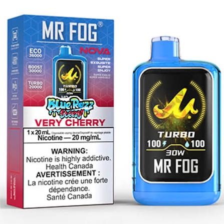 MR FOG NOVA BLUE RAZZ STEEZY 36k VERY CHERRY MR FOG NOVA BLUE RAZZ STEEZY 36k VERY CHERRY