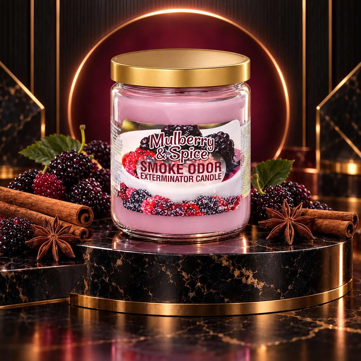 MULBERRY & SPICE SMOKE ODOR EXTEMINATOR CANDLE 13OZ MULBERRY & SPICE SMOKE ODOR EXTEMINATOR CANDLE 13OZ