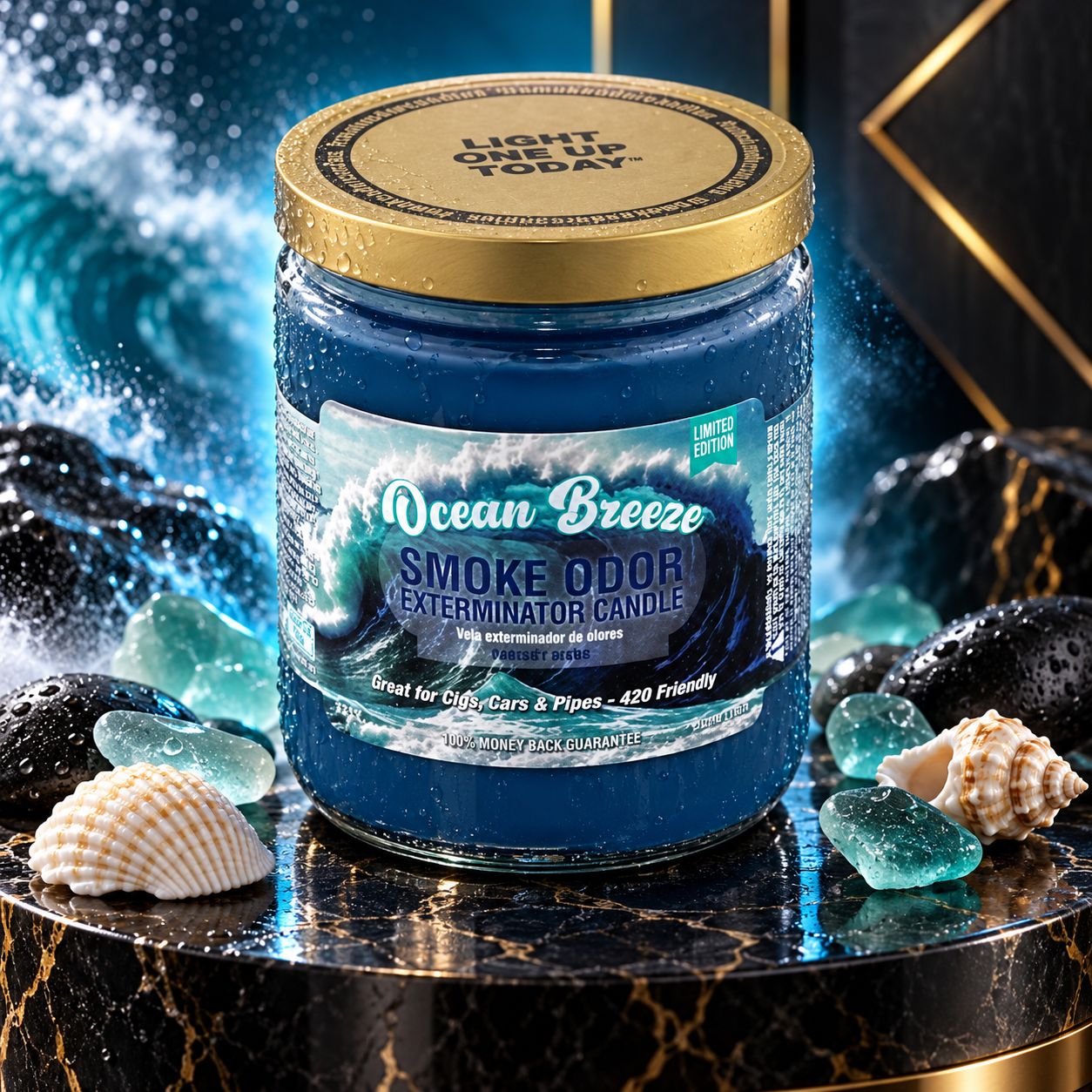OCEAN BREEZE SMOKE ODOR EXTEMINATOR CANDLE 13OZ OCEAN BREEZE SMOKE ODOR EXTEMINATOR CANDLE 13OZ