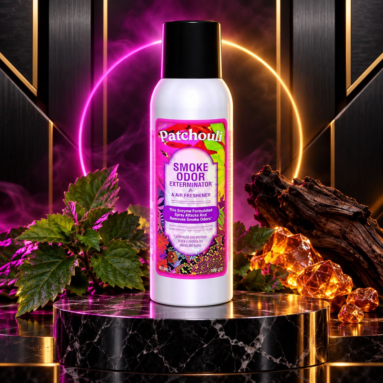 PATCHOULI AMBER SMOKE ODOR EXTERMINATOR & AIR FRESHENER 7OZ PATCHOULI AMBER SMOKE ODOR EXTERMINATOR & AIR FRESHENER 7OZ