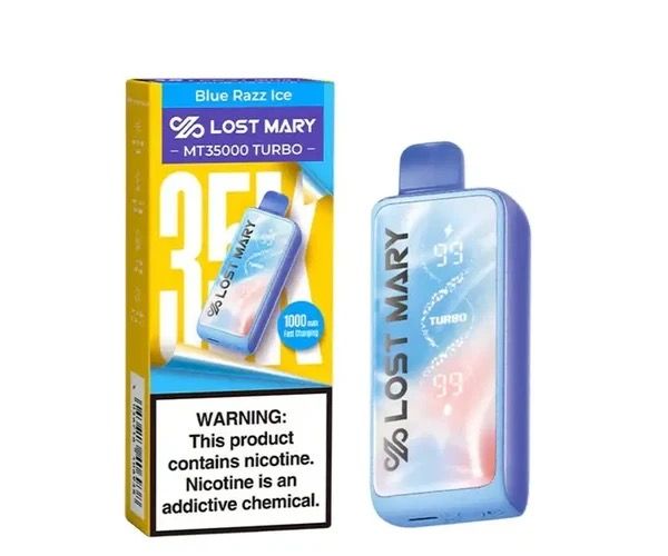LOST MARY MT 35k TURBO BLUE RAZZ ICE LOST MARY MT 35k TURBO BLUE RAZZ ICE