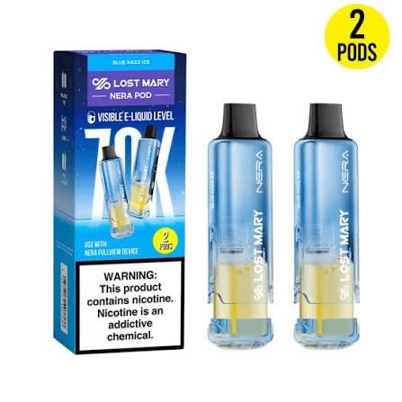 LOST MARY NERA POD 70K BLUE RAZZ ICE LOST MARY NERA POD 70K BLUE RAZZ ICE