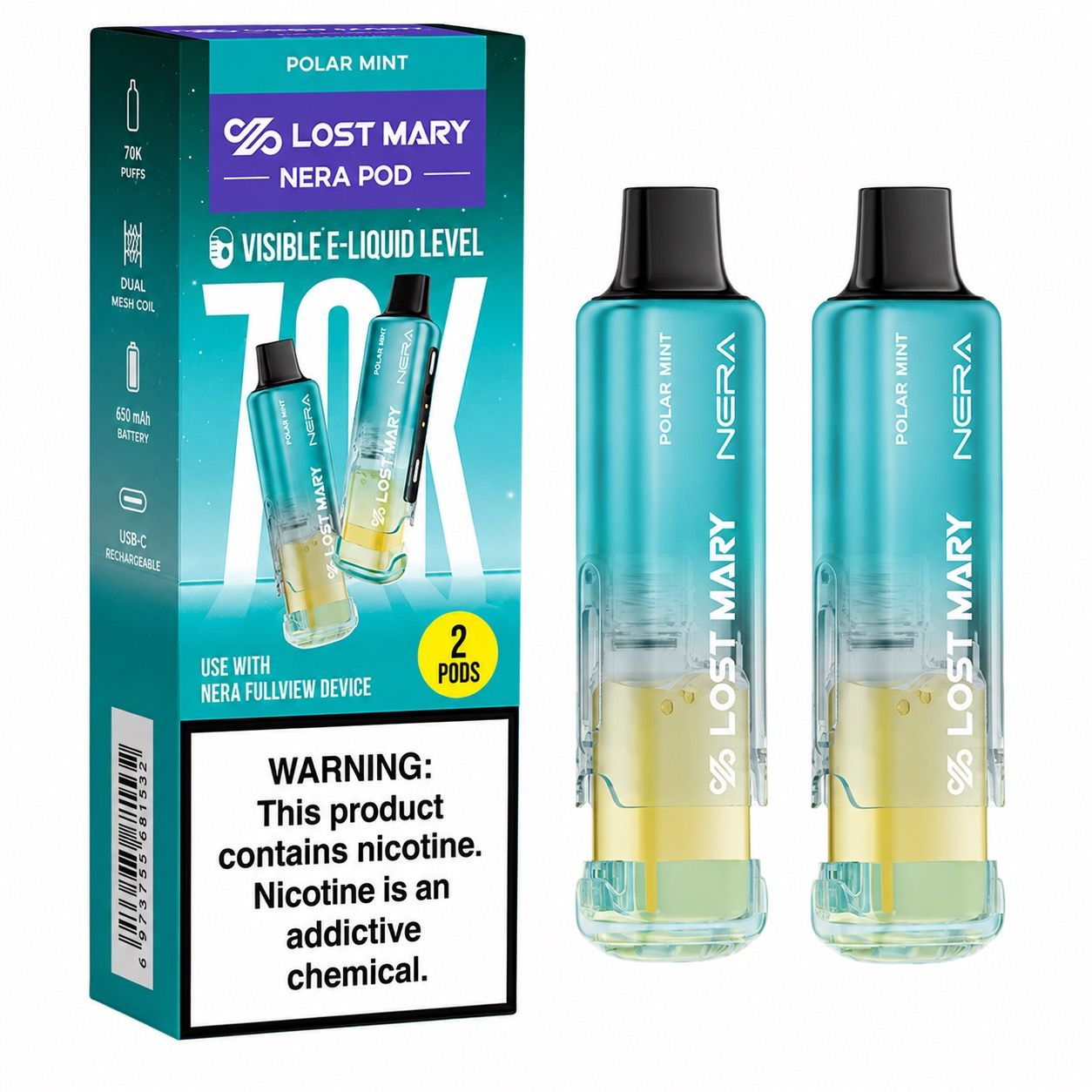 LOST MARY NERA POD 70K POLAR MINT LOST MARY NERA POD 70K POLAR MINT
