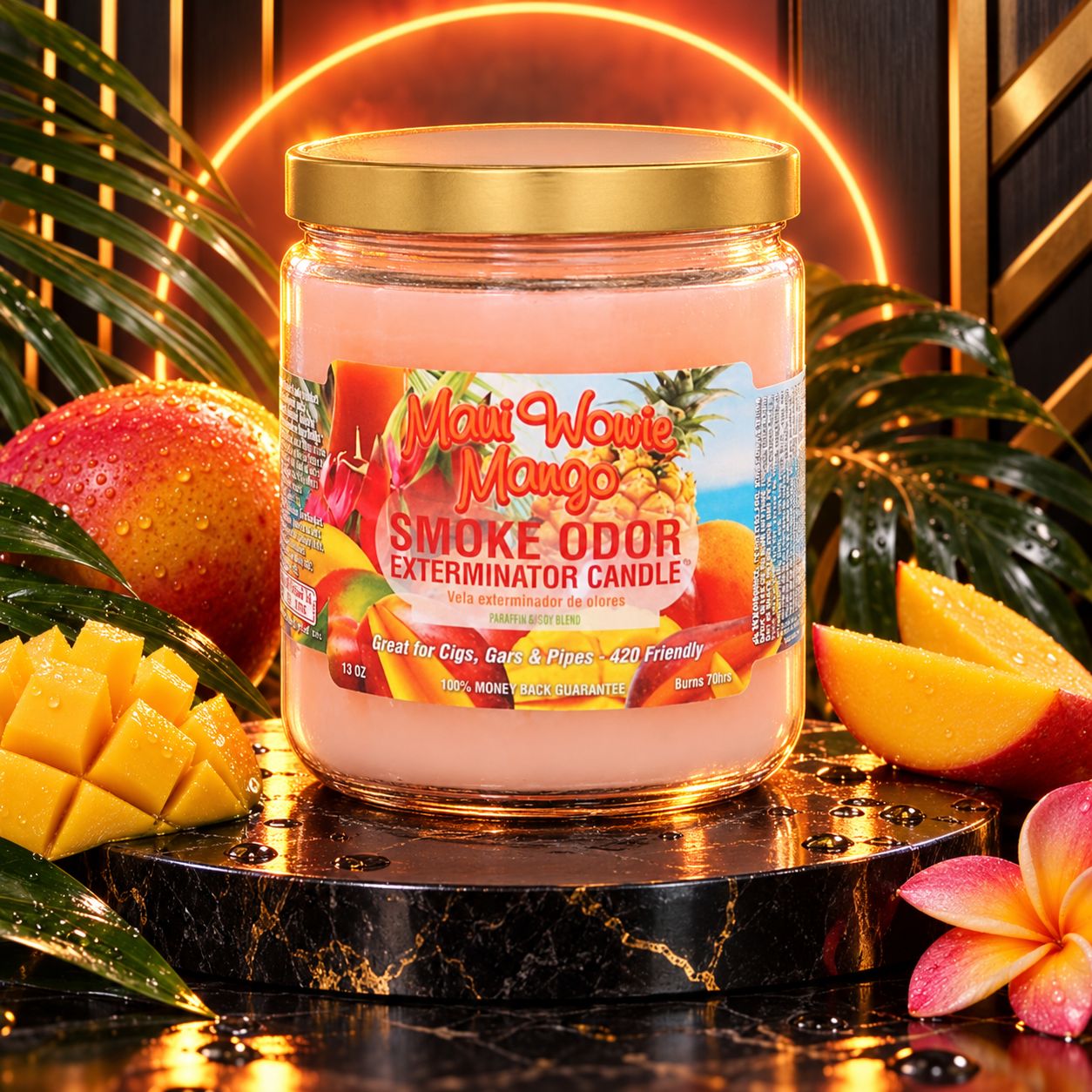 MAUI WOWIE MANGO SMOKE ODOR EXTEMINATOR CANDLE 13OZ MAUI WOWIE MANGO SMOKE ODOR EXTEMINATOR CANDLE 13OZ