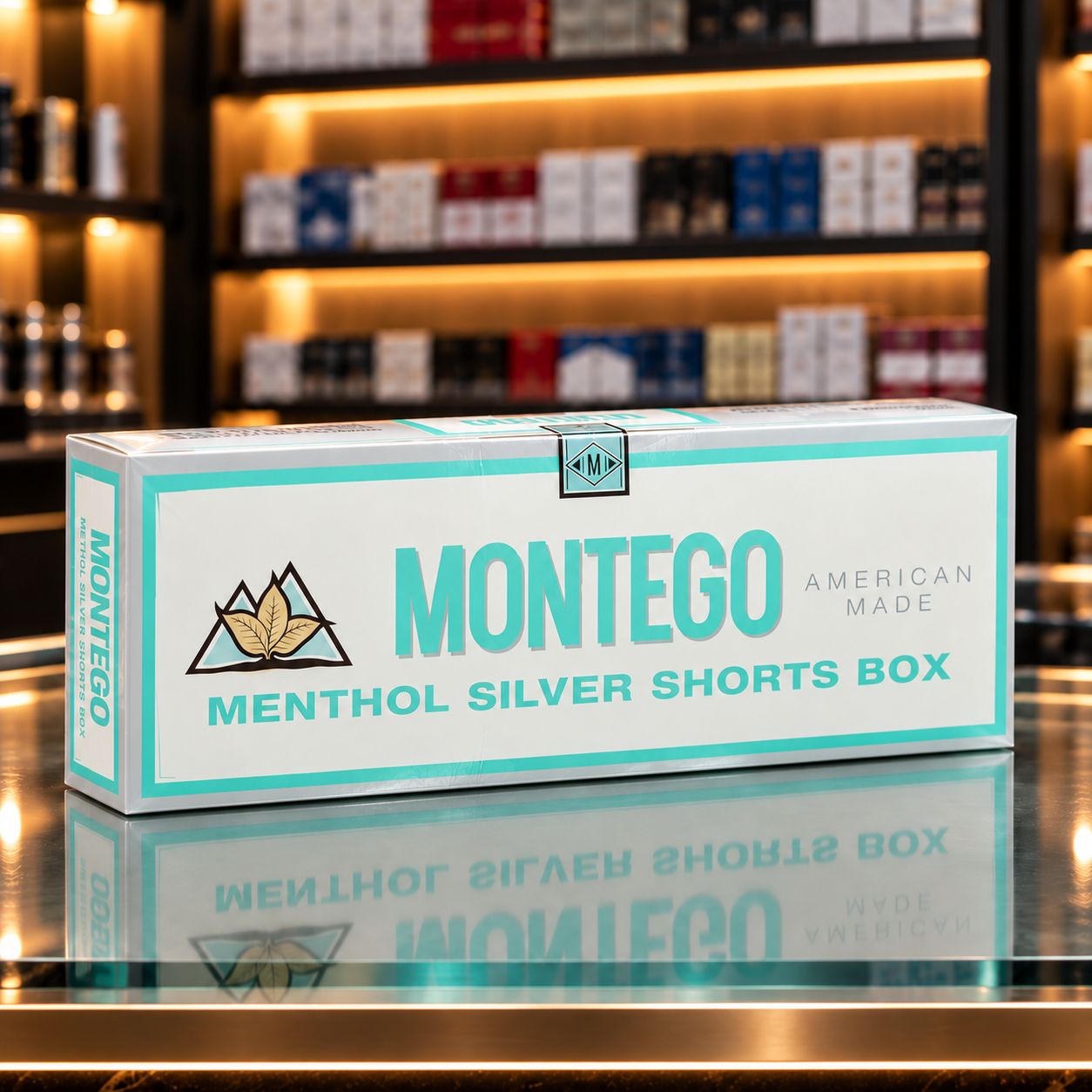MONTEGO SHORTS MENTHOL SILVER CARTON MONTEGO SHORTS MENTHOL SILVER CARTON