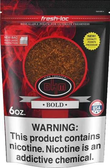OHM PIPE TOBACCO BOLD 6 OZ OHM PIPE TOBACCO BOLD 6 OZ