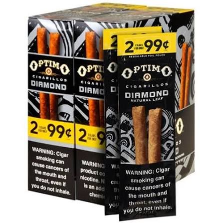 OPTIMO 2/99 CIGARILLOS DIAMOND NATURAL LEAF OPTIMO 2/99 CIGARILLOS DIAMOND NATURAL LEAF