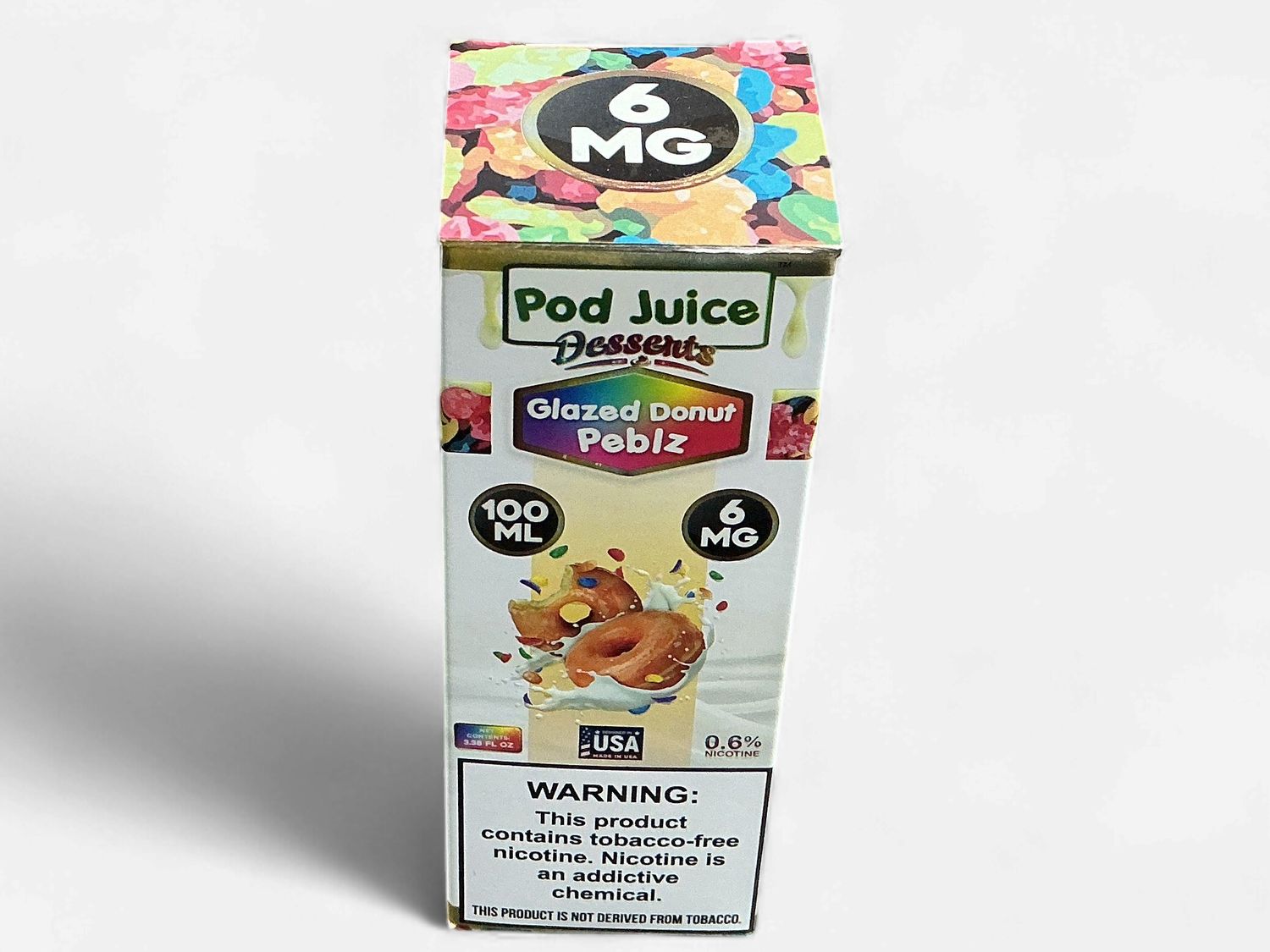 POD JUICE GLAZED DONUT PEBBLES 6mg