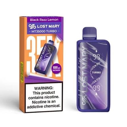 LOST MARY 35K TURBO BLACK RAZZ LEMON LOST MARY 35K TURBO BLACK RAZZ LEMON