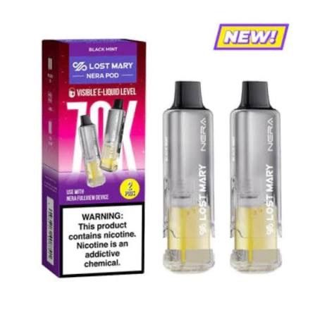 LOST MARY NERA POD 70K BLACK MINT LOST MARY NERA POD 70K BLACK MINT