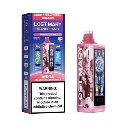 LOST MARY MO 20k PRO SOUR STRAWBERRY DRAGON LOST MARY MO 20k PRO SOUR STRAWBERRY DRAGON