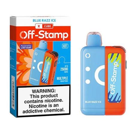 OFF STAMP CUBE 25k BLUE RAZZ ICE OFF STAMP CUBE 25k BLUE RAZZ ICE