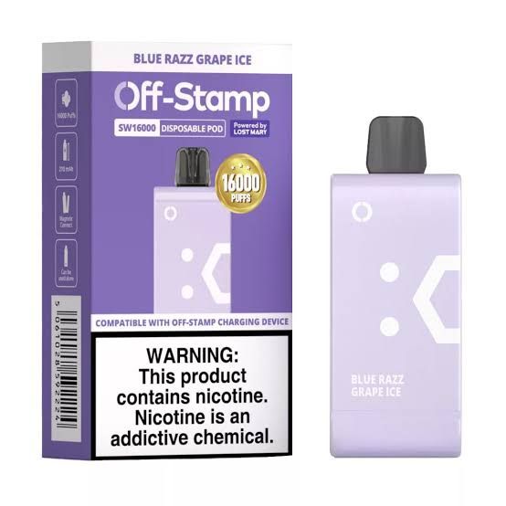 OFF-STAMP SW 16k POD BLUE RAZZ GRAPE ICE OFF-STAMP SW 16k POD BLUE RAZZ GRAPE ICE