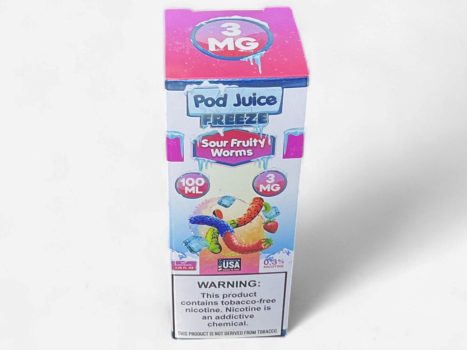 POD JUICE FREEZE SOUR FRUITY WORMS 3MG POD JUICE FREEZE SOUR FRUITY WORMS 3MG