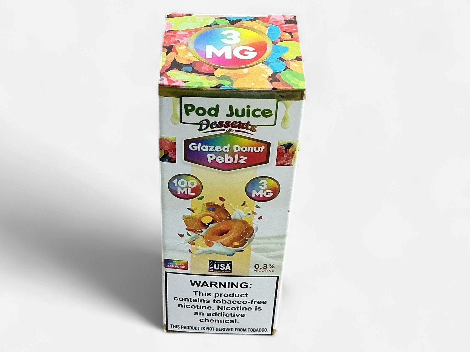 POD JUICE GLAZED DONUT PEBBLES 3MG POD JUICE GLAZED DONUT PEBBLES 3MG