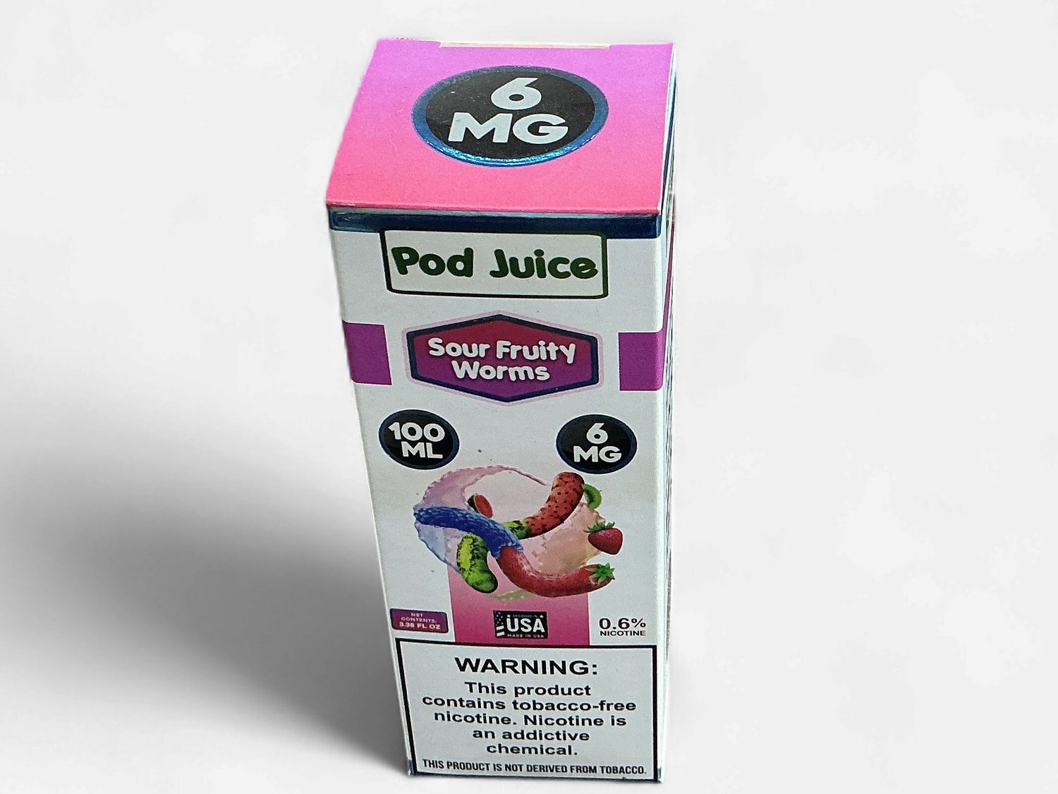 POD JUICE SOUR FRUITY WORMS 6MG POD JUICE SOUR FRUITY WORMS 6MG
