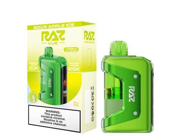RAZ VUE 50K SOUR APPLE ICE RAZ VUE 50K SOUR APPLE ICE
