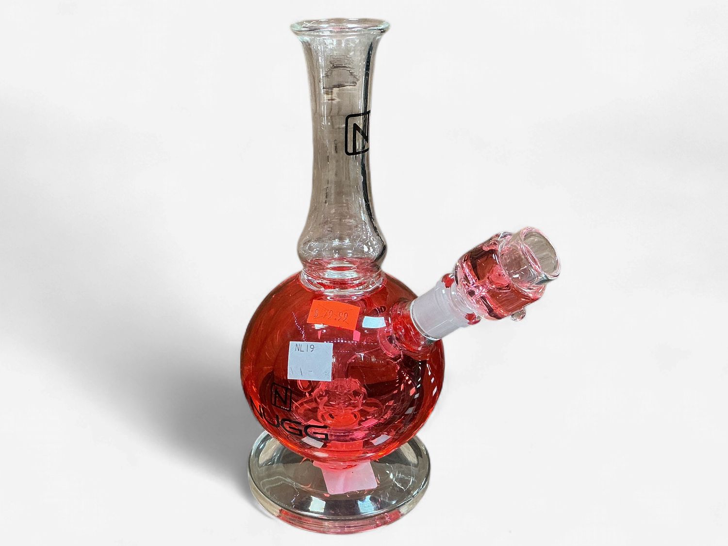 RED ROUND NUGG WATER PIPE