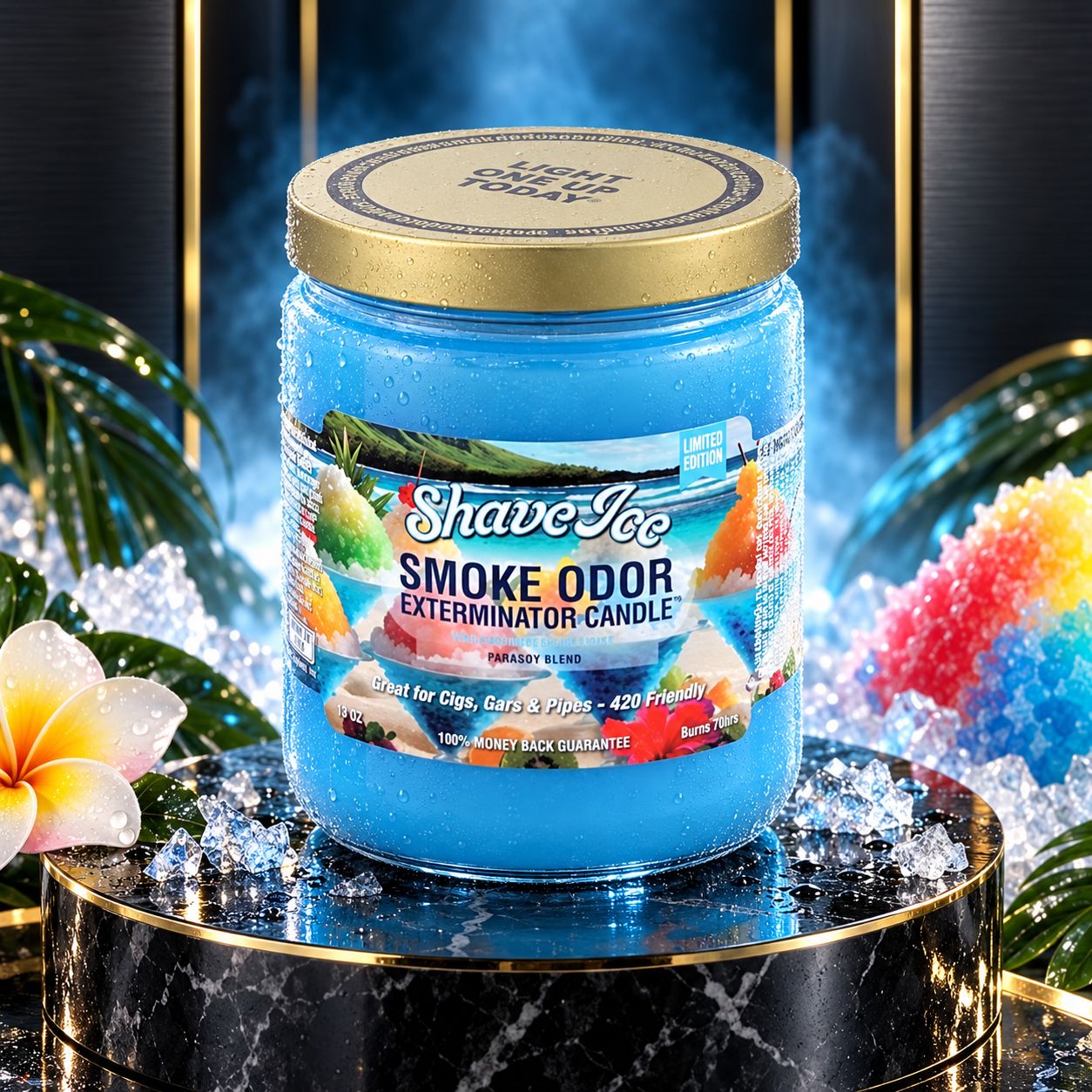 SHAVE ICE SMOKE ODOR EXTEMINATOR CANDLE 13OZ