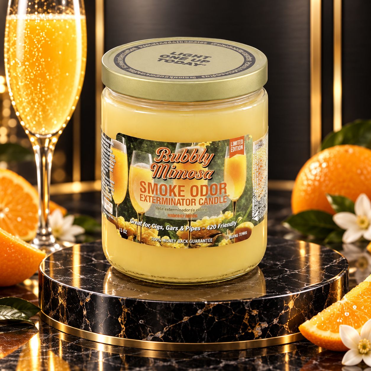 SMOKE ODOR EXTEMINATOR CANDLE 13OZ BUBBLY MIMOSA SMOKE ODOR EXTEMINATOR CANDLE 13OZ BUBBLY MIMOSA
