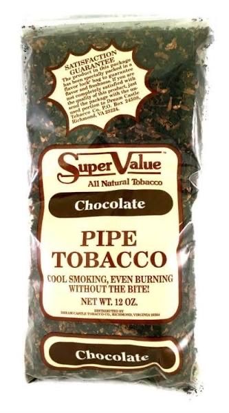 SUPER VALUE ALL NATURAL TABACCO CHOCOLATE PIPE TOBACCO 12 OZ SUPER VALUE ALL NATURAL TABACCO CHOCOLATE PIPE TOBACCO 12 OZ