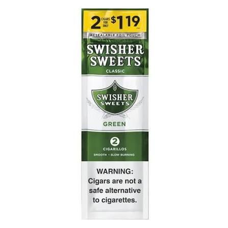SWISHER 2 FOR 1.19 GREEN SWISHER 2 FOR 1.19 GREEN