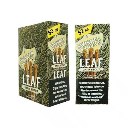 SWISHER SWEETS LEAF 3/ 2.49 DARK STOUT SWISHER SWEETS LEAF 3/ 2.49 DARK STOUT