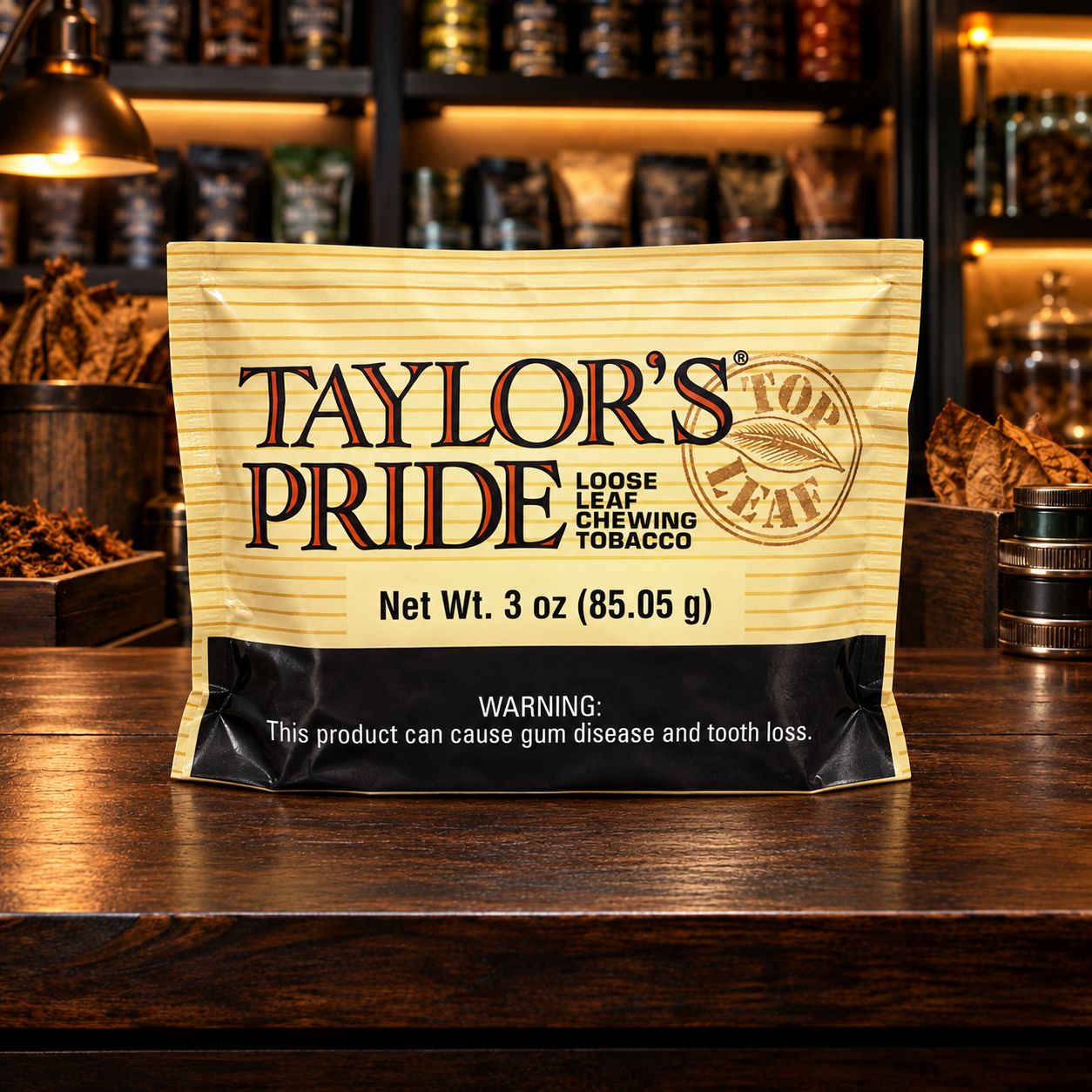 TAYLORS PRIDE LOOSE KEAF CHEWING TOBACCO 3 OZ TAYLORS PRIDE LOOSE KEAF CHEWING TOBACCO 3 OZ