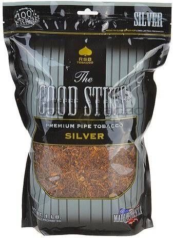 THE GOOD STUFF PREMIUM PIPE TOBACCO SILVER 6 OZ THE GOOD STUFF PREMIUM PIPE TOBACCO SILVER 6 OZ