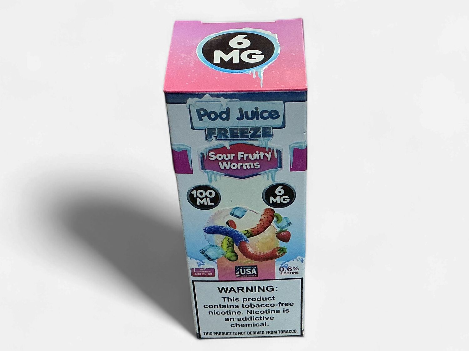 POD JUIUCE FREEZE SOUR FRUITY WORMS 6MG POD JUIUCE FREEZE SOUR FRUITY WORMS 6MG