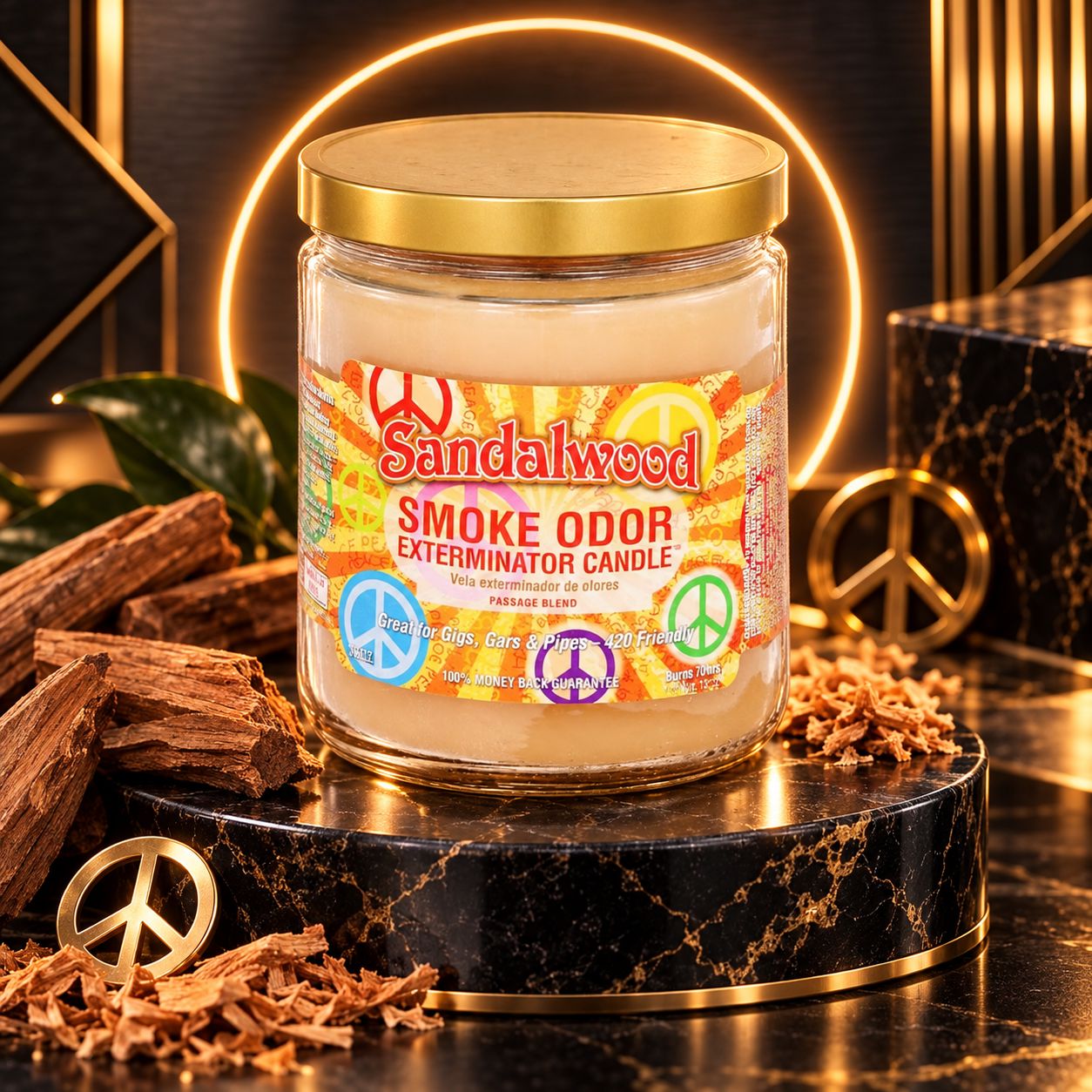 SANDALWOOD SMOKE ODOR EXTEMINATOR CANDLE 13OZ SANDALWOOD SMOKE ODOR EXTEMINATOR CANDLE 13OZ