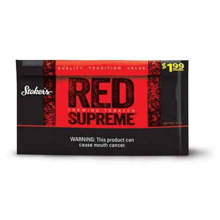 STOKERS RED BOLD CHEWING TOBACCO SUPREME 3 OZ STOKERS RED BOLD CHEWING TOBACCO SUPREME 3 OZ