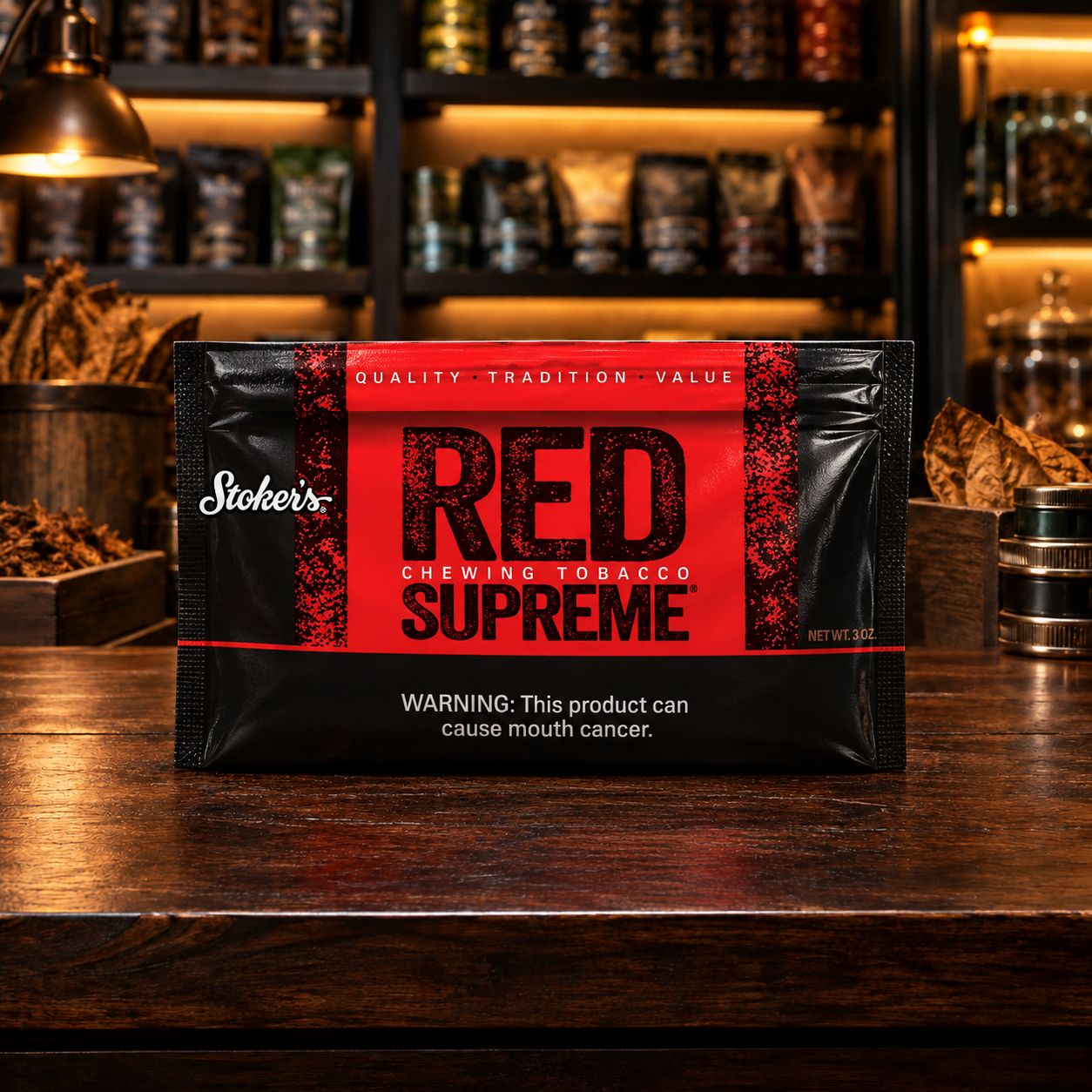 STOKERS RED BOLD CHEWING TOBACCO SUPREME 3 OZ STOKERS RED BOLD CHEWING TOBACCO SUPREME 3 OZ