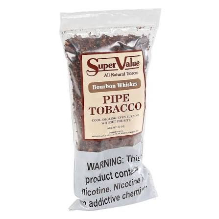 SUPER VALUE ALL NATURAL TABACCO BOURBON WHISKEY PIPE TOBACCO 12 OZ SUPER VALUE ALL NATURAL TABACCO BOURBON WHISKEY PIPE TOBACCO 12 OZ