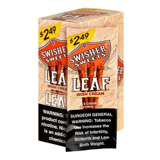 SWISHER SWEETS LEAF 3/ 2.49 IRISH CREAM SWISHER SWEETS LEAF 3/ 2.49 IRISH CREAM