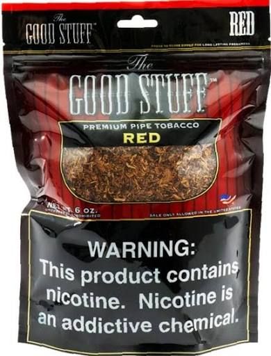 THE GOOD STUFF PREMIUM PIPE TOBACCO RED 6 OZ THE GOOD STUFF PREMIUM PIPE TOBACCO RED 6 OZ