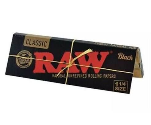 RAW CLASSIC BLACK PAPERS 1 1/4 RAW CLASSIC BLACK PAPERS 1 1/4