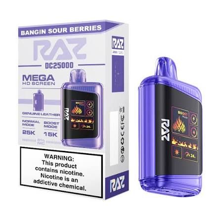 RAZ 25K LTZ BANGIN SOUR BERRIES RAZ 25K LTZ BANGIN SOUR BERRIES