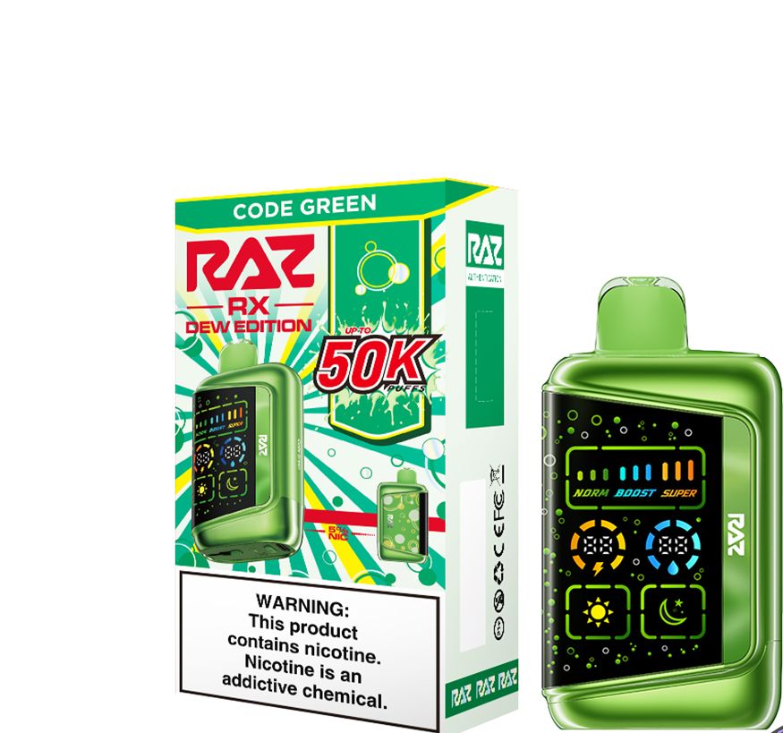 RAZ RX DEW EDITION 50K CODE GREEN RAZ RX DEW EDITION 50K CODE GREEN
