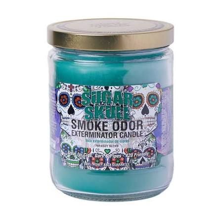 SUGAR SKULL SMOKE ODOR EXTEMINATOR CANDLE 13OZ SUGAR SKULL SMOKE ODOR EXTEMINATOR CANDLE 13OZ