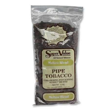 SUPER VALUE ALL NATURAL TABACCO MELLOW BLEND PIPE TOBACCO 12 OZ SUPER VALUE ALL NATURAL TABACCO MELLOW BLEND PIPE TOBACCO 12 OZ