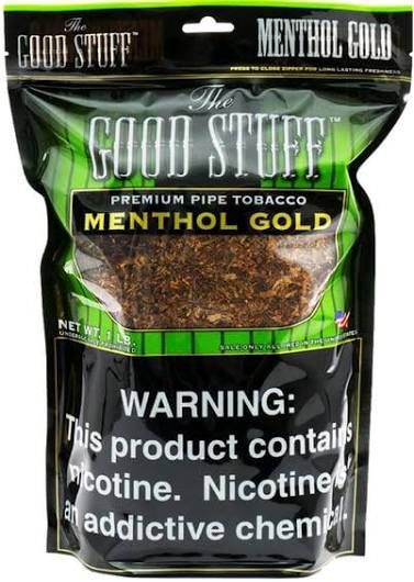 THE GOOD STUFF PREMIUM PIPE TOBACCO MENTHOL GOLD THE GOOD STUFF PREMIUM PIPE TOBACCO MENTHOL GOLD