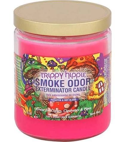 TRIPPY HIPPIE SMOKE ODOR EXTEMINATOR CANDLE 13OZ TRIPPY HIPPIE SMOKE ODOR EXTEMINATOR CANDLE 13OZ