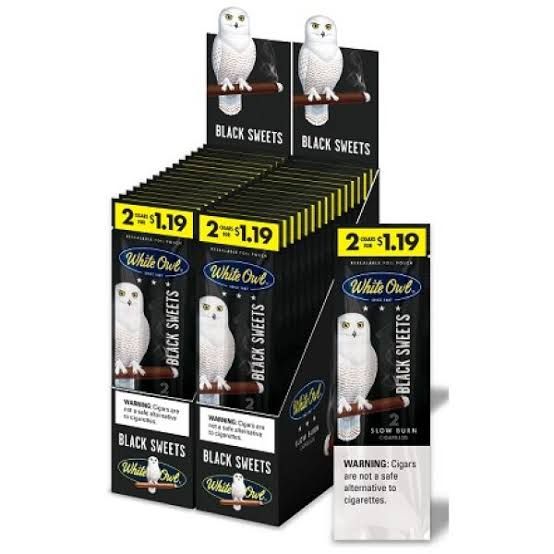WHITE OWL 2 FOR 1.19 BLACK SWEETS WHITE OWL 2 FOR 1.19 BLACK SWEETS