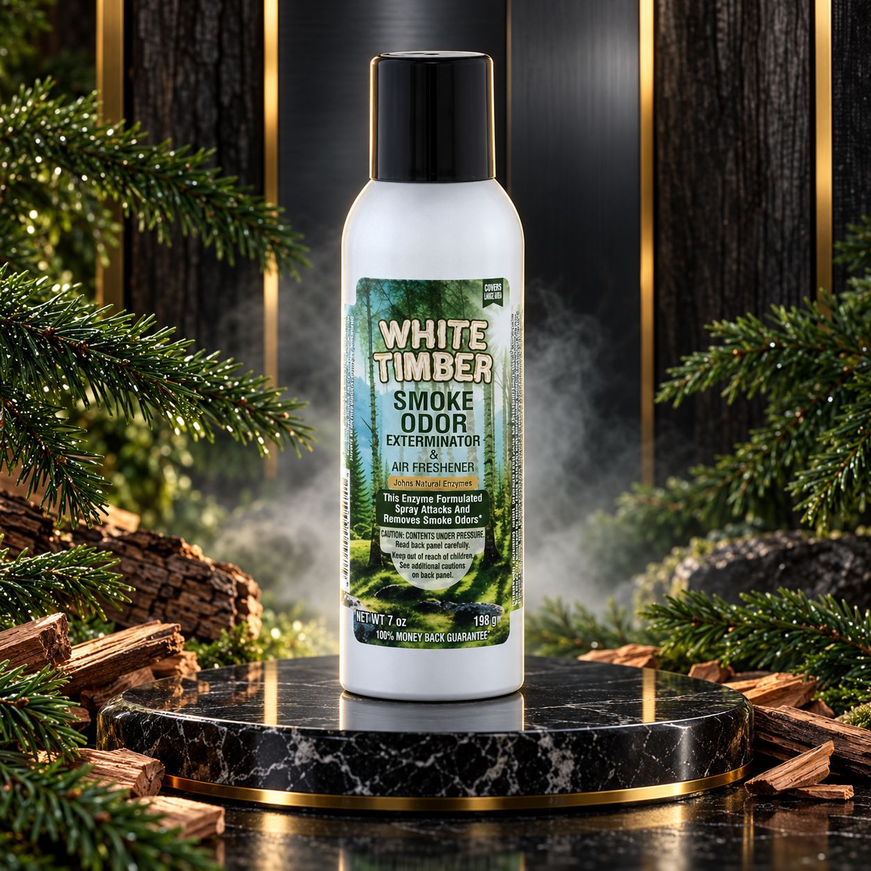 WHITE TIMBER SMOKE ODOR EXTERMINATOR & AIR FRESHENER 7OZ WHITE TIMBER SMOKE ODOR EXTERMINATOR & AIR FRESHENER 7OZ