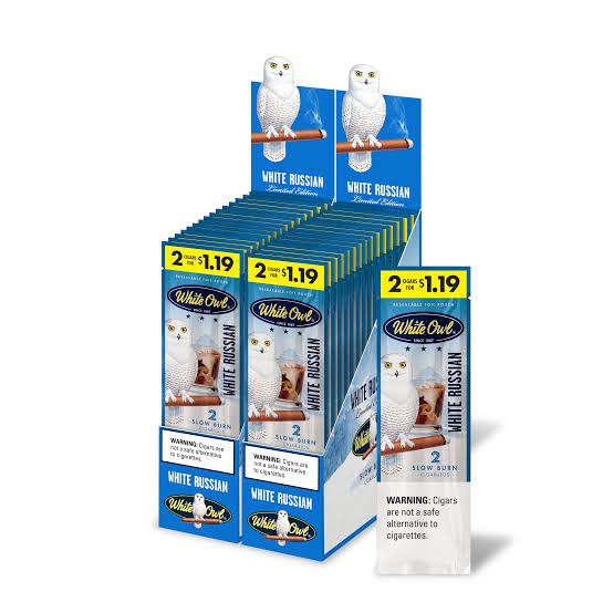 WHITE OWL 2 FOR 1.19 WHITE RUYSSIAN WHITE OWL 2 FOR 1.19 WHITE RUYSSIAN