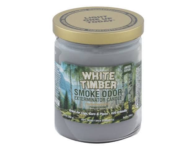 WHITE TIMBER SMOKE ODOR EXTEMINATOR CANDLE 13OZ WHITE TIMBER SMOKE ODOR EXTEMINATOR CANDLE 13OZ