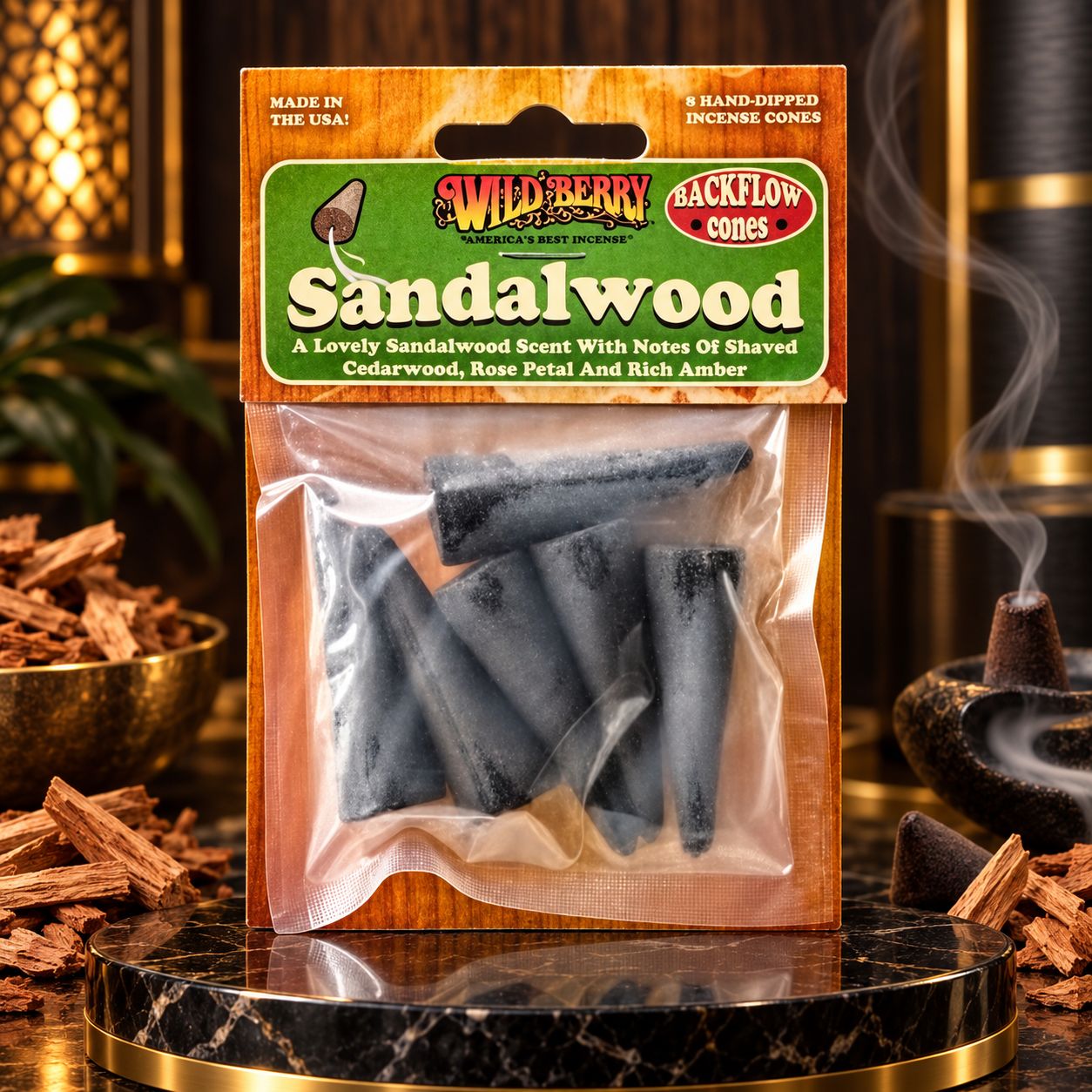 WILD BERRY BACKFLOW CONES SANDALWOOD WILD BERRY BACKFLOW CONES SANDALWOOD